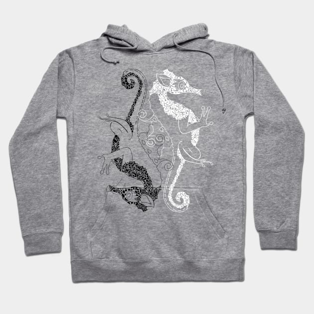 The 4 of Us Yin Yang Hoodie by Orchid's Art